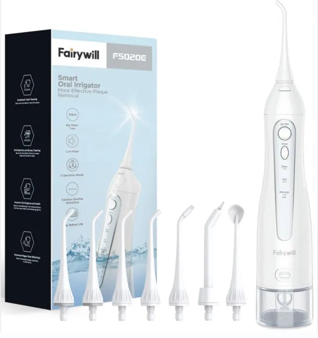 Fairywill Portable Water Flosser – Rechargeable Dental Cleaner