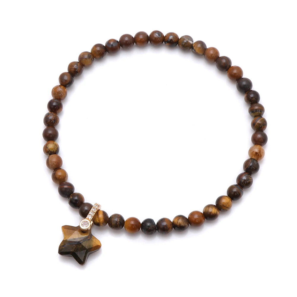 4mm Labradorite & Stone Beads Bracelet”