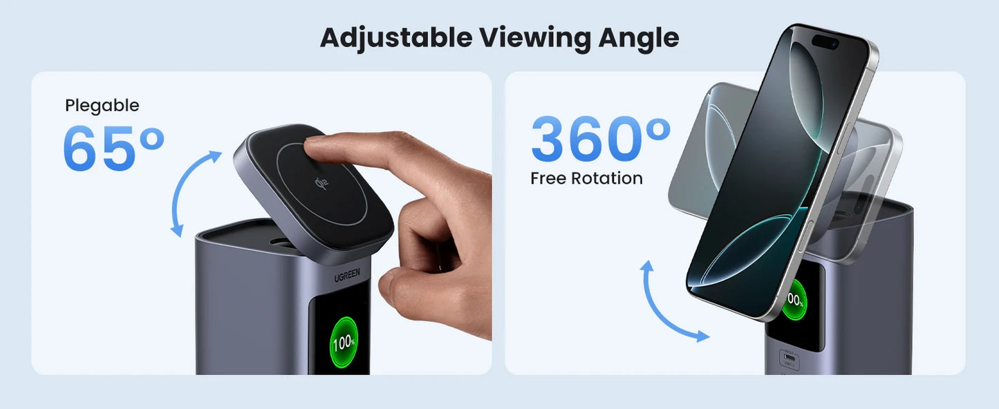 UGREEN 145W Fast-Charge 20K Power Bank with Qi2