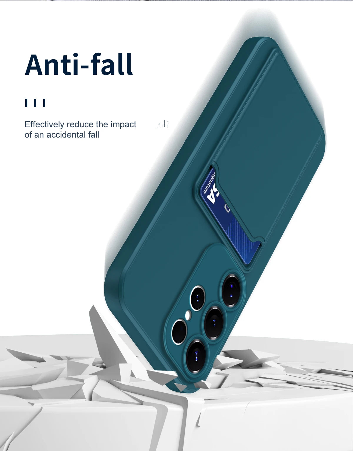 Liquid Silicone Card Holder Case – Samsung Galaxy S & Note & A Series