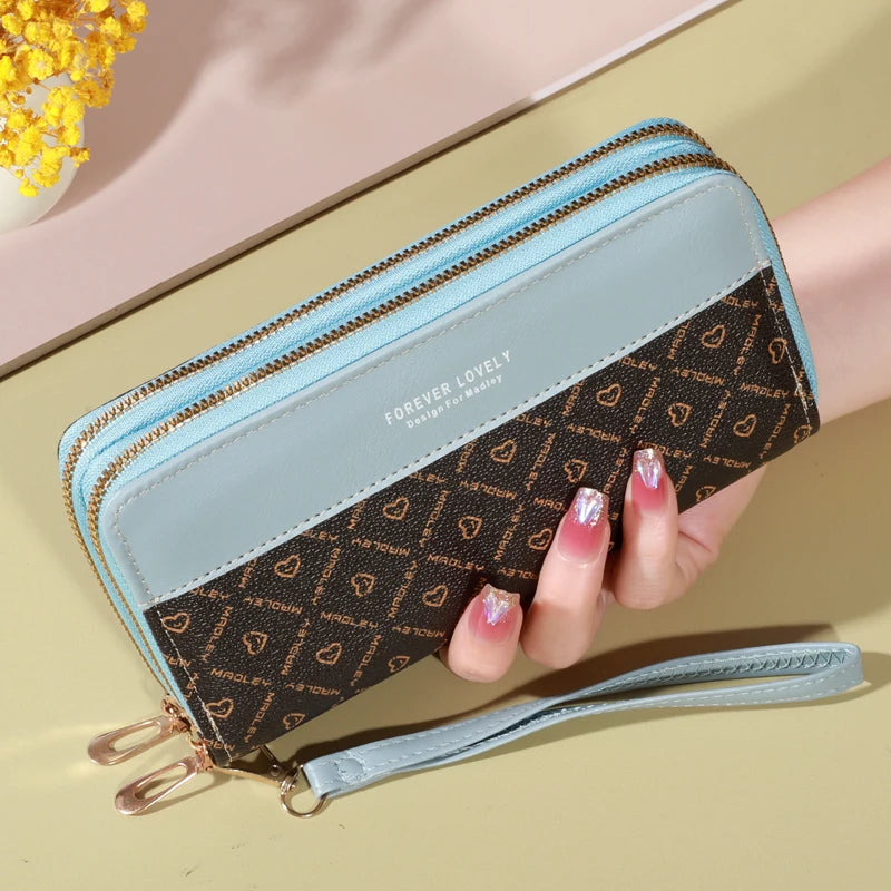 Classic Large Capacity Clutch Wallet with Zipper