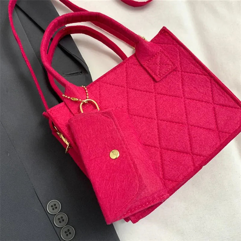 Stylish Solid Color Crossbody & Shoulder Bag Set
