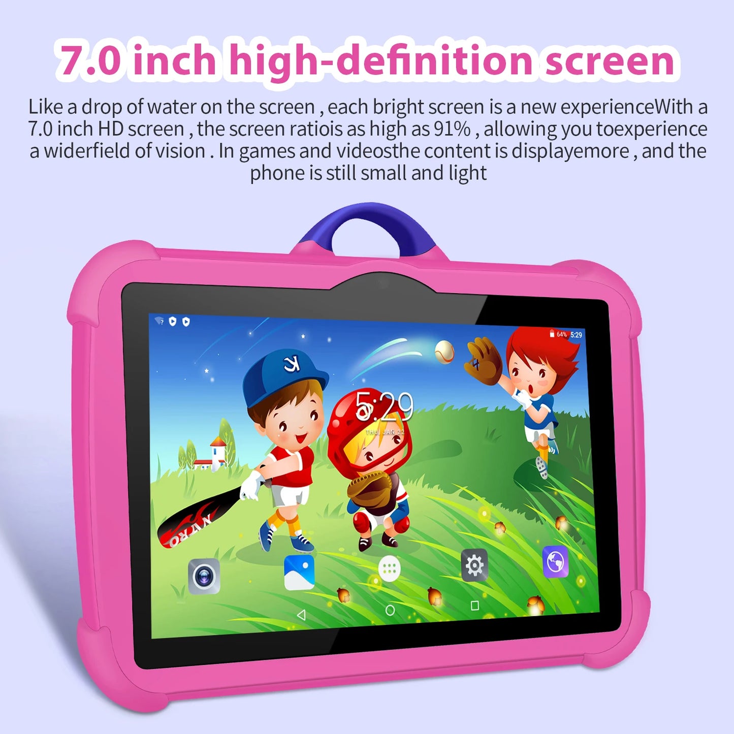 Kids Cartoon Tablet – 7" Learning & Fun