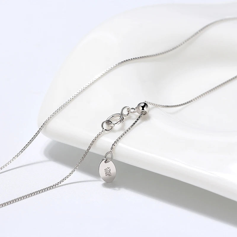 925 Silver 0.6mm Box Chain Necklace