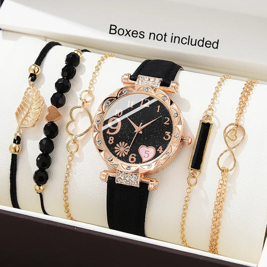 6PCS Women's Fashion Watch Set