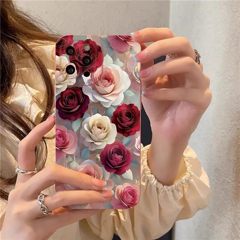Luxury Rose Floral Shockproof Cover – Samsung