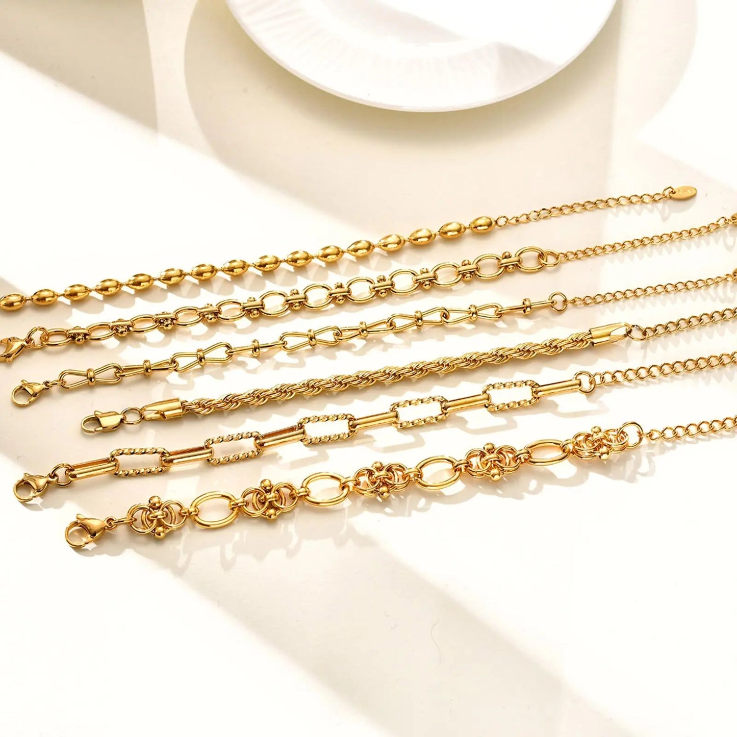 Gold-Plated Chunky Link Bracelet – Waterproof