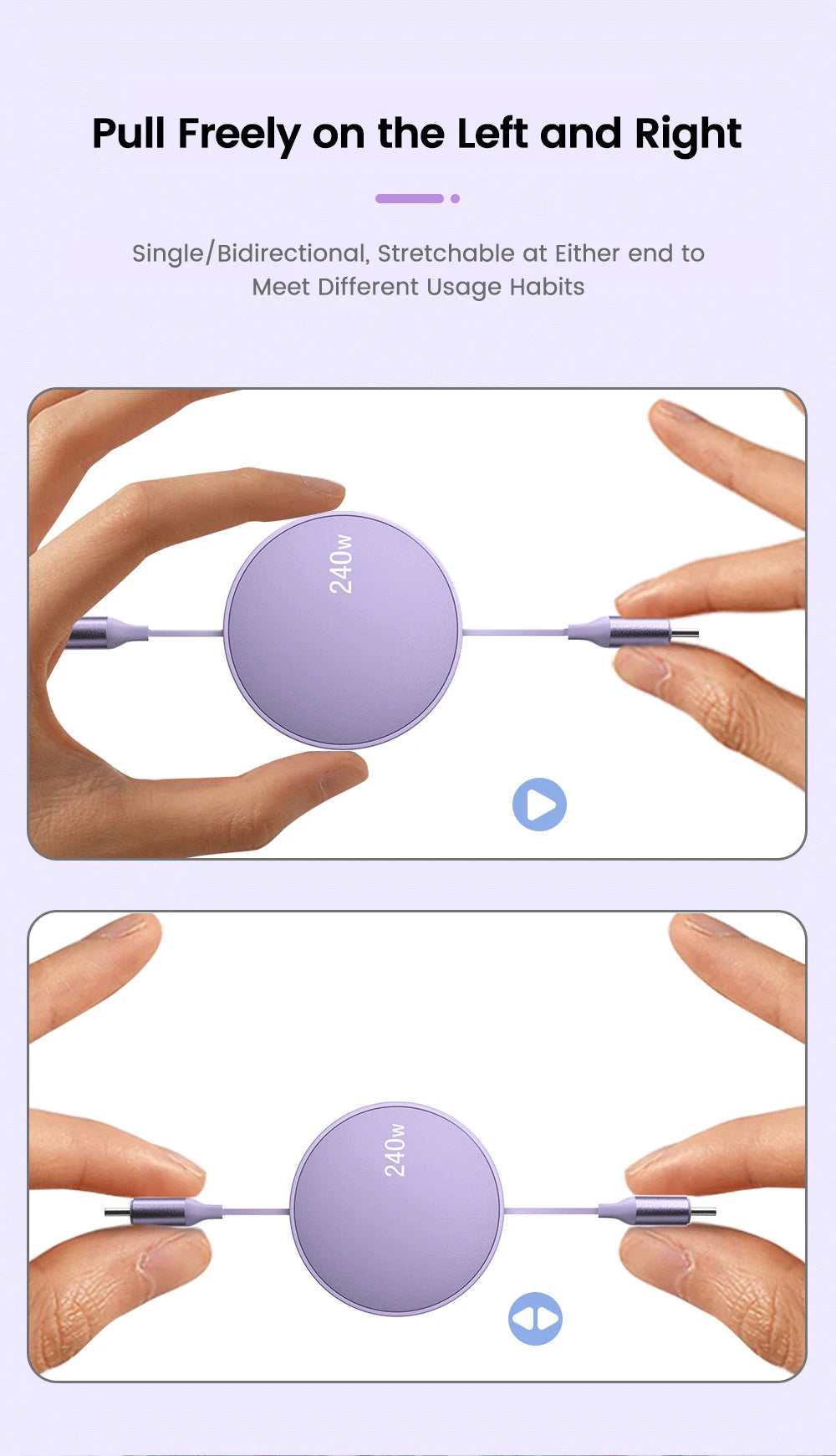 Retractable PD Fast Charge Cable