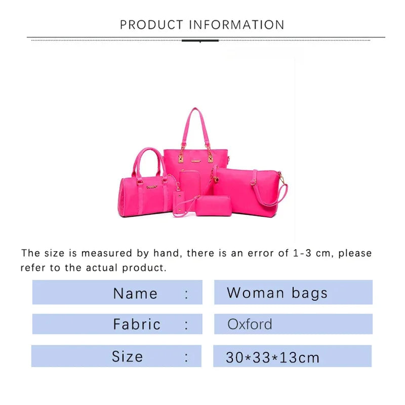 6-Piece Fashion Tote Set