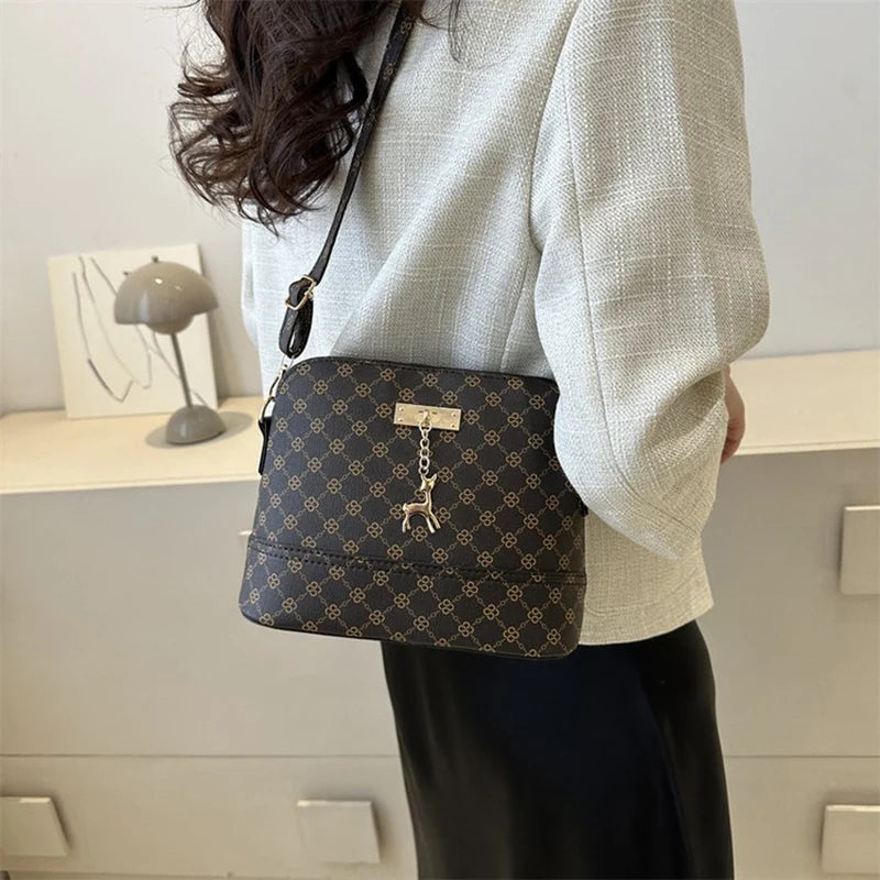 PU Leather Deer Pendant Bag