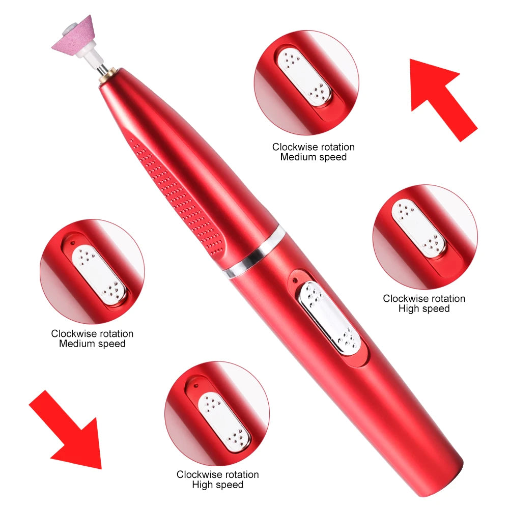 Professional Electric Nail Drill – Rechargeable Manicure Kit