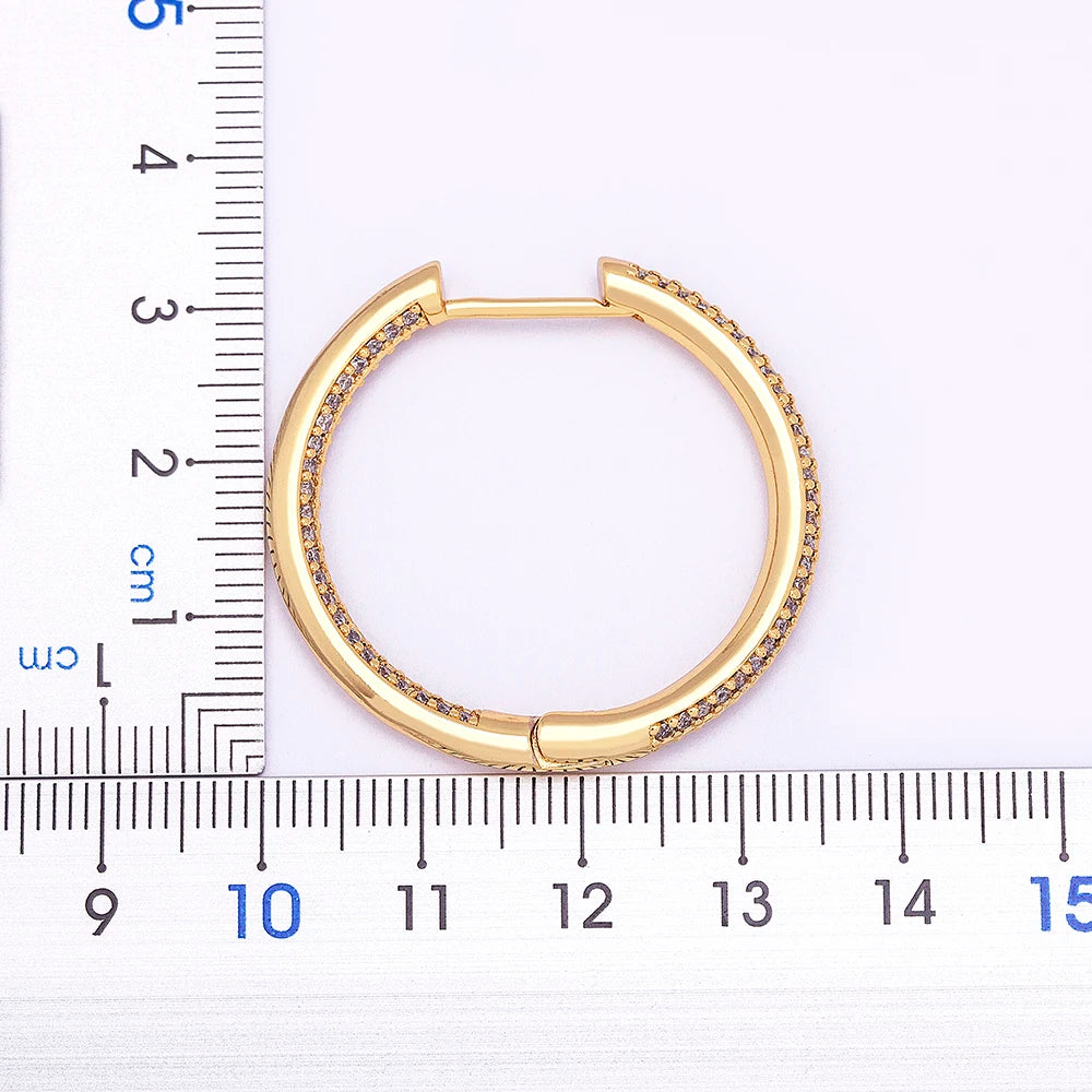 Zircon Crystal Hoop Earrings – Women’s Jewelry