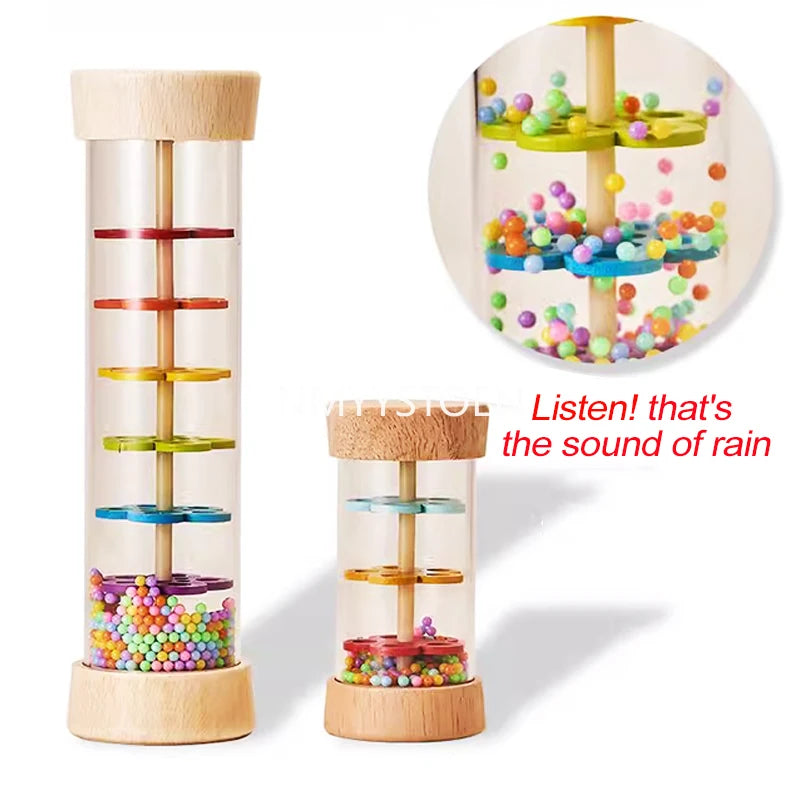 Baby Wooden Rainmaker Toy – Soothing Rain Sound
