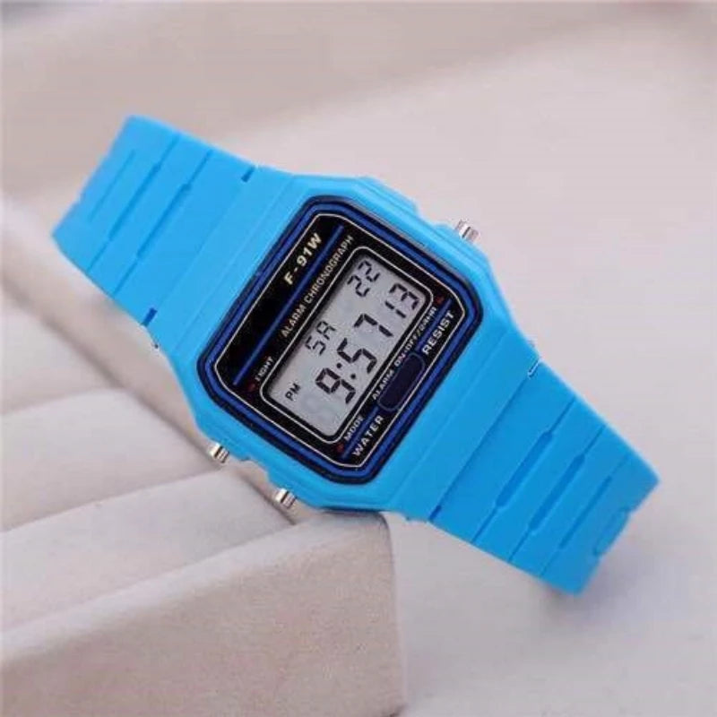 Luxury Harajuku Women's Digital Watch, Waterproof LED, Silicone Strap