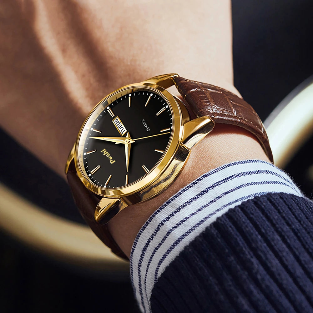 Bochi Luxury Leather Waterproof Watch