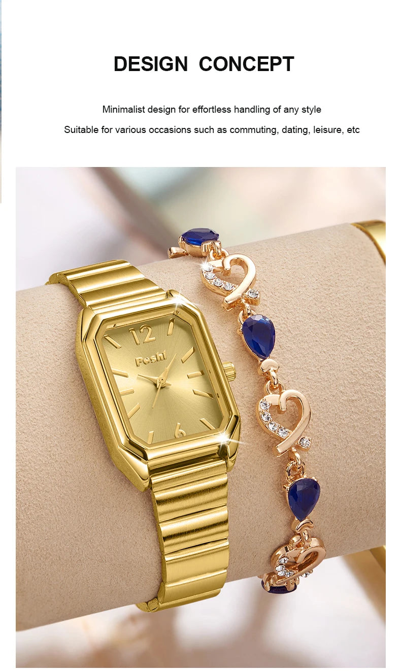 POSHI Women's Elegant Luxury Quartz Watch