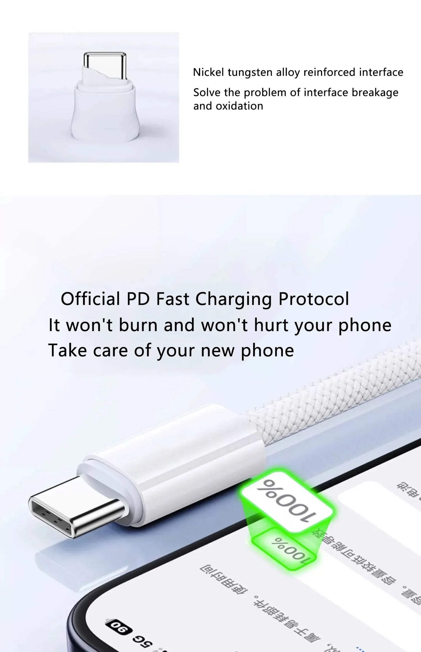 Type-C PD Cable Samsung & Huawei