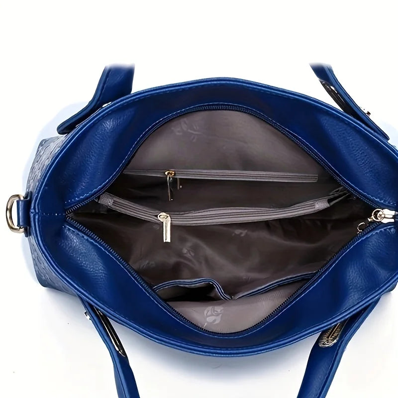 4pcs Geometric Pattern Tote & Crossbody Set