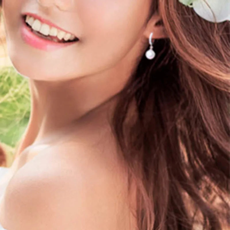 Classic 925 Sterling Silver Pearl Earrings