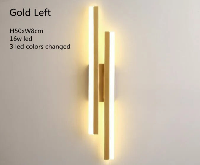 LED Bedroom Wall Lamp with Copper Line Pipe