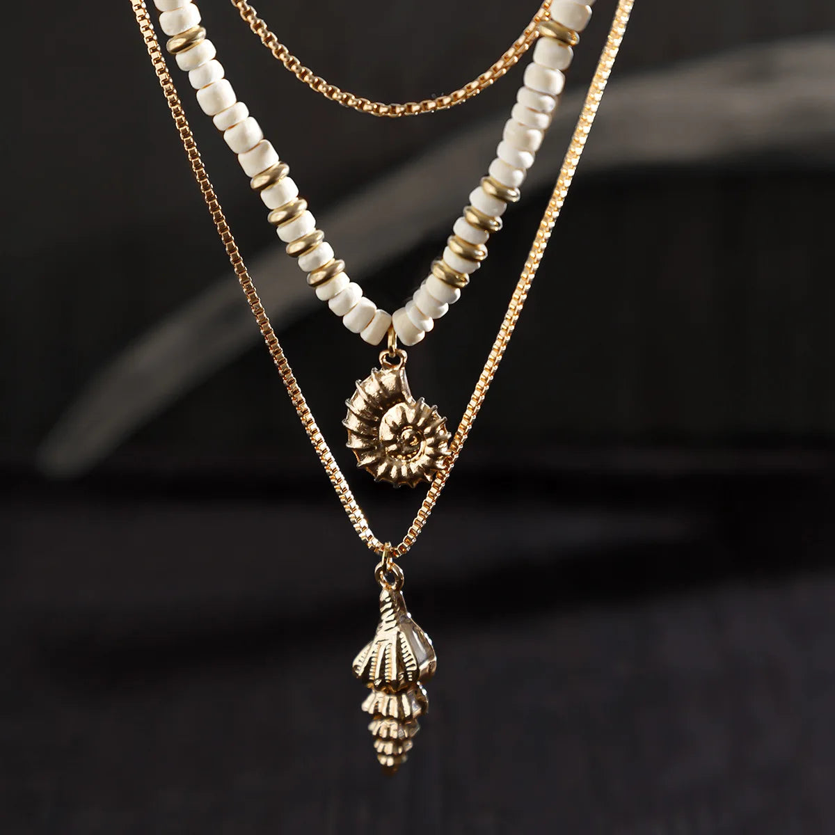 Retro Coconut Shell Bead Necklace