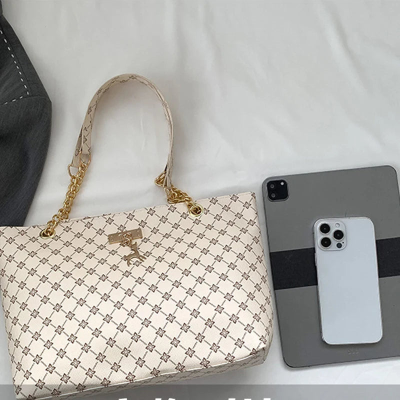 Large PU Shoulder Tote