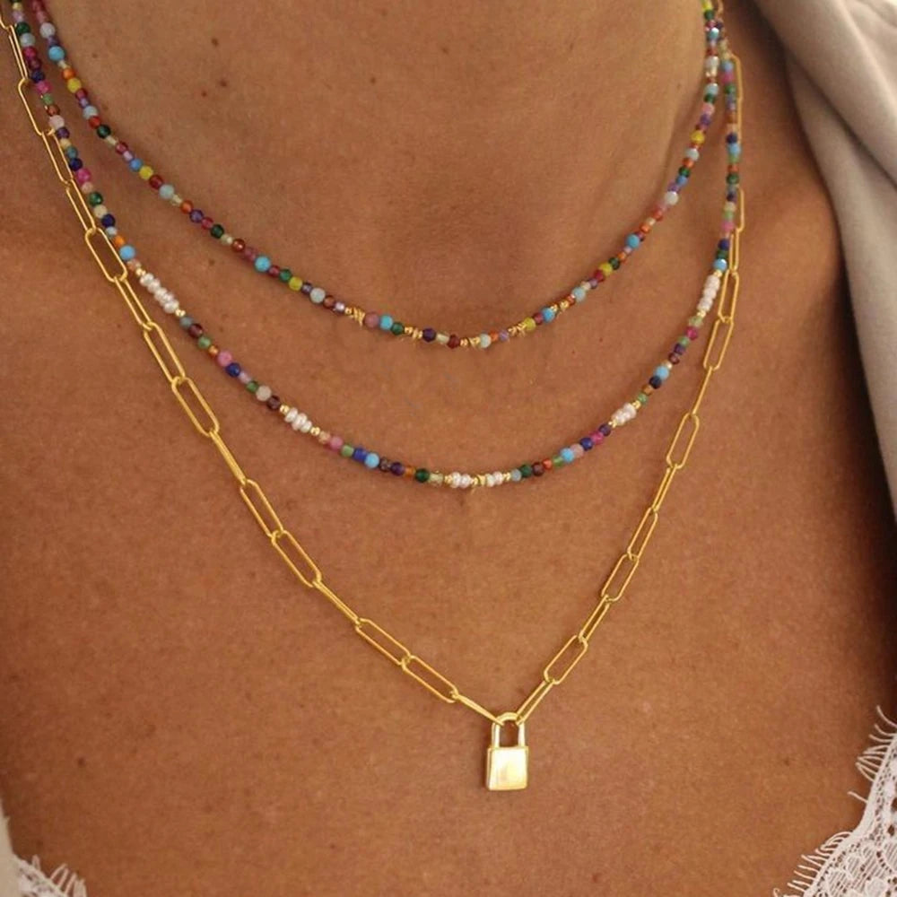 Bohemian Multilayer Beaded Necklace