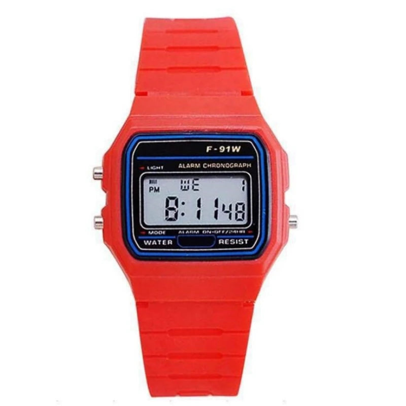 Luxury Harajuku Women's Digital Watch, Waterproof LED, Silicone Strap