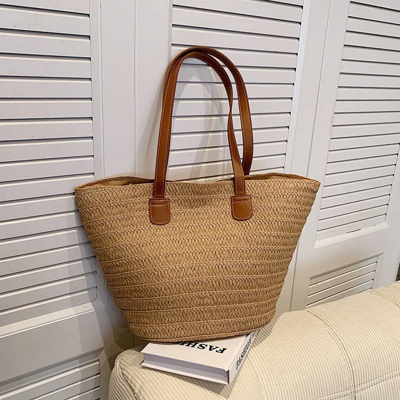 Luxury Beach Basket Bag