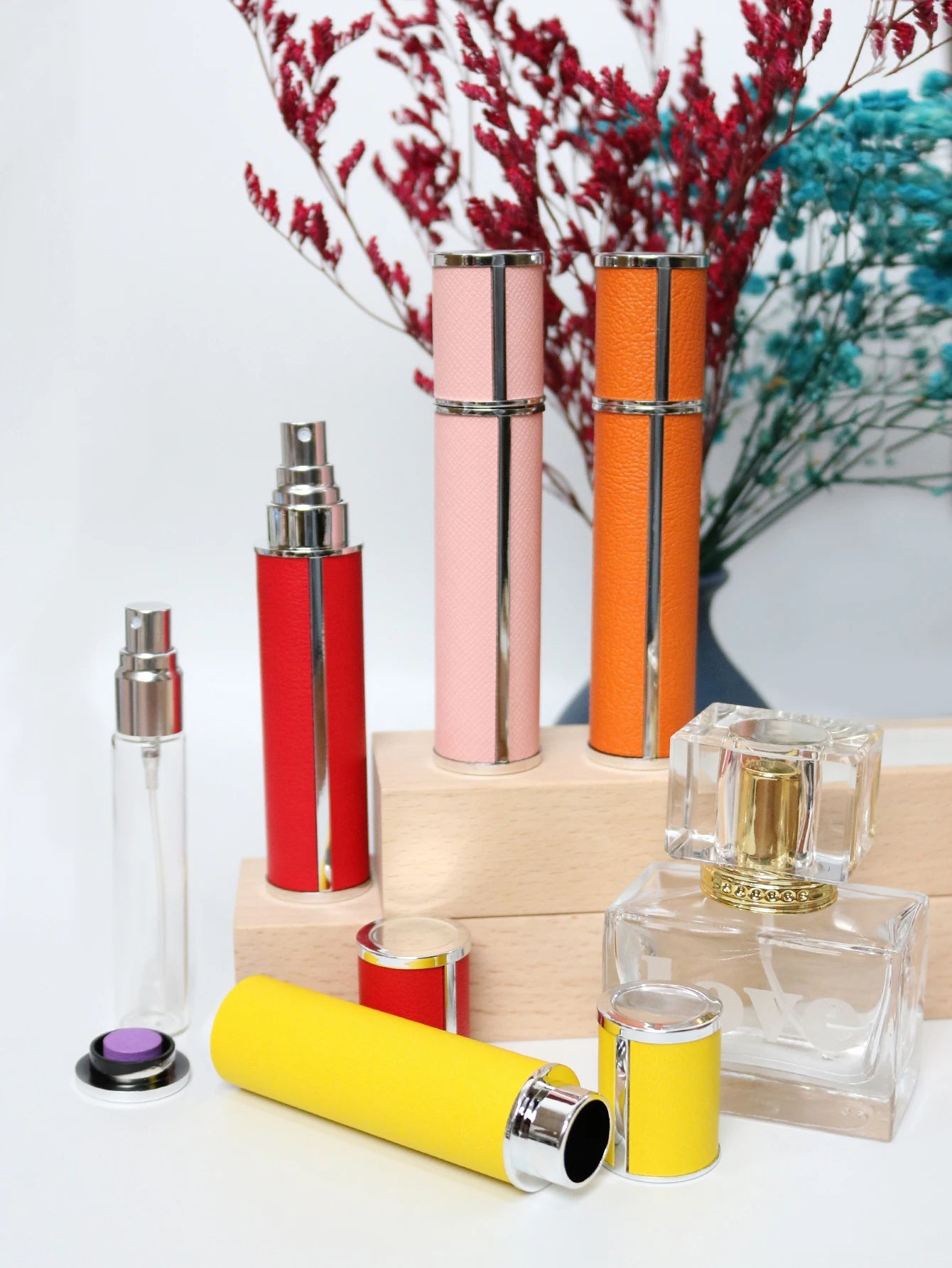 10ml Luxury Leather Perfume Atomizer – Refillable Travel Bottle