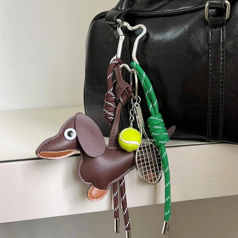 LeLeather Dachshund Keychain