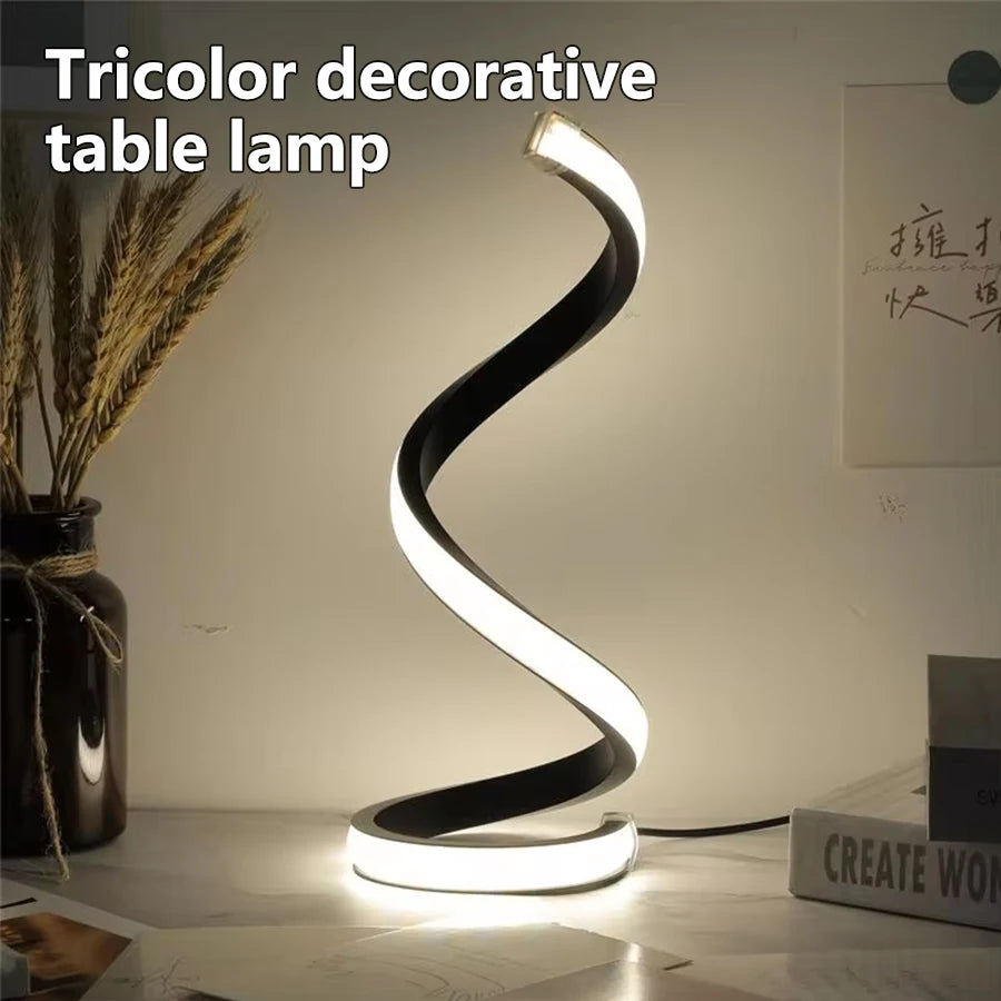 Modern RGB Spiral LED Table Ligh