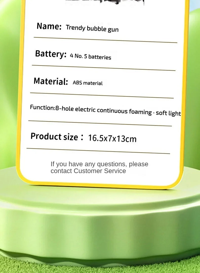 Electric Bubble Gun – Fun Outdoor Toy for Kids