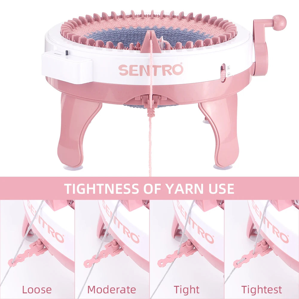 SENTRO 48-Needle Smart Knitting Machine Kit – Flat & Double Weave