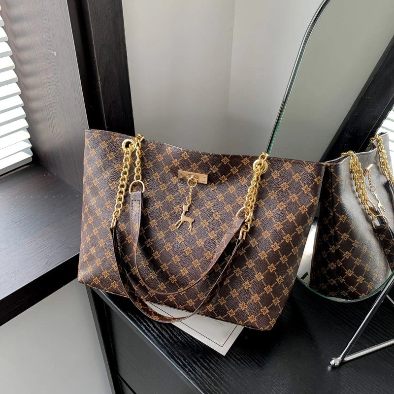 Large PU Shoulder Tote