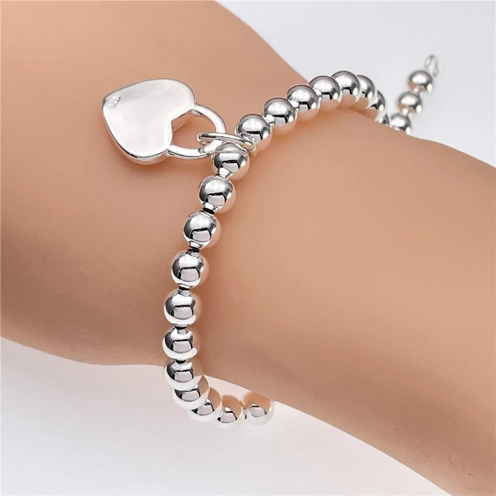 “925 Sterling Silver Solid Chain Bracelet”