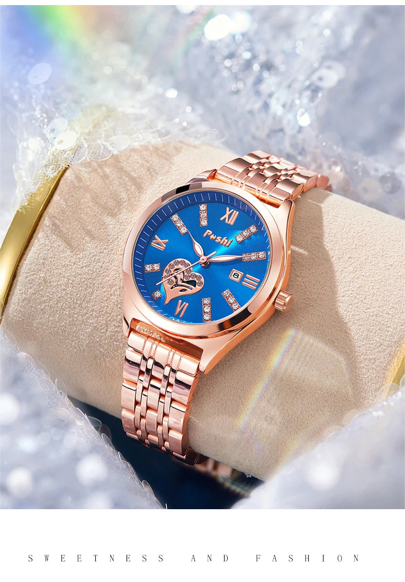 POSHI Women's Stainless Steel Quartz Watch