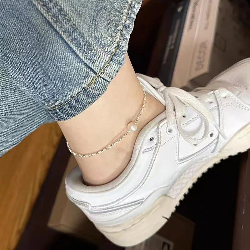 925 Sterling Silver Simple Anklet for Women