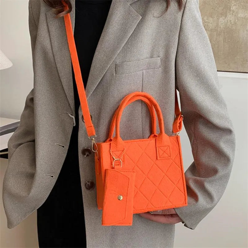 Stylish Solid Color Crossbody & Shoulder Bag Set