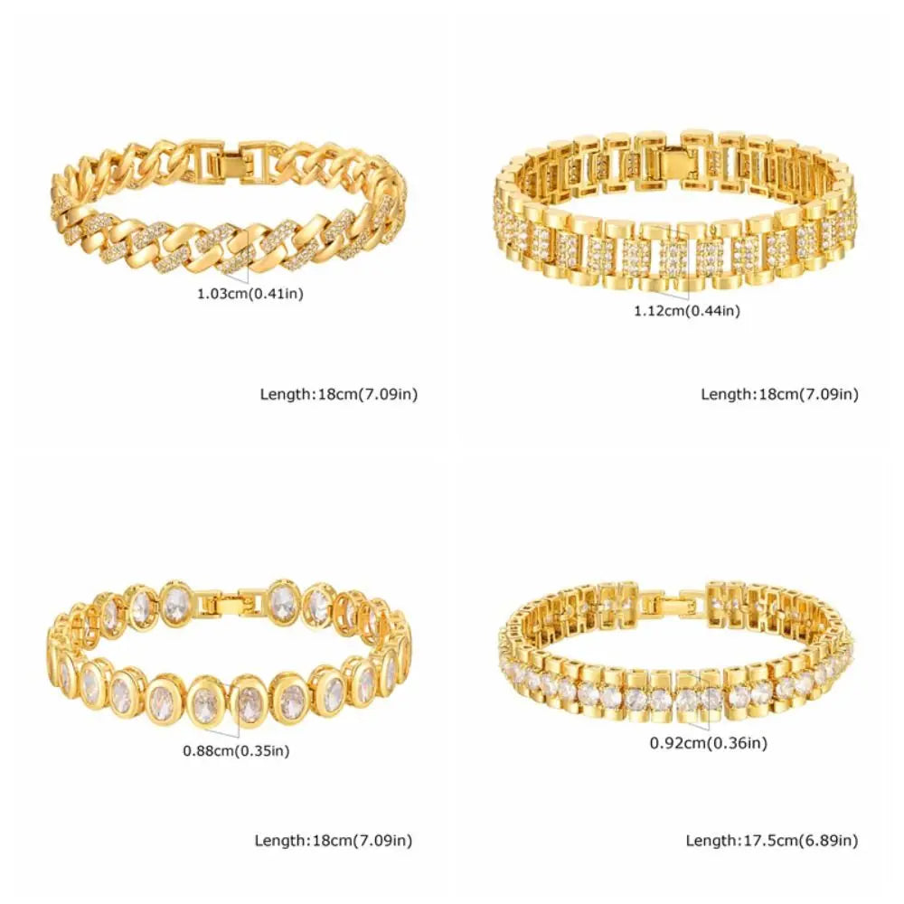 Handmade CZ Paperclip Chain Bracele