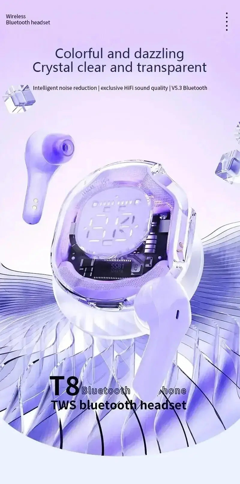 Pro T8 Bluetooth Earbuds