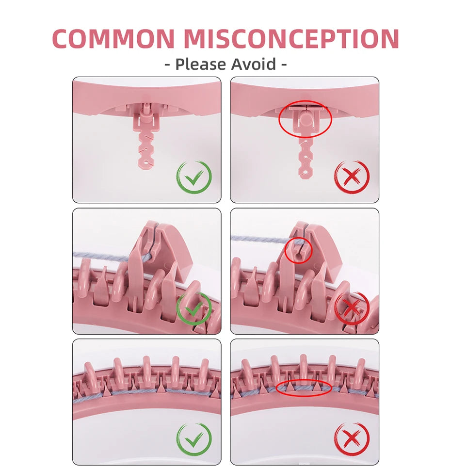 SENTRO 48-Needle Smart Knitting Machine Kit – Flat & Double Weave