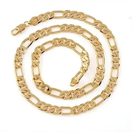 High-Quality 18K Gold 8MM Sideways Necklace 20"
