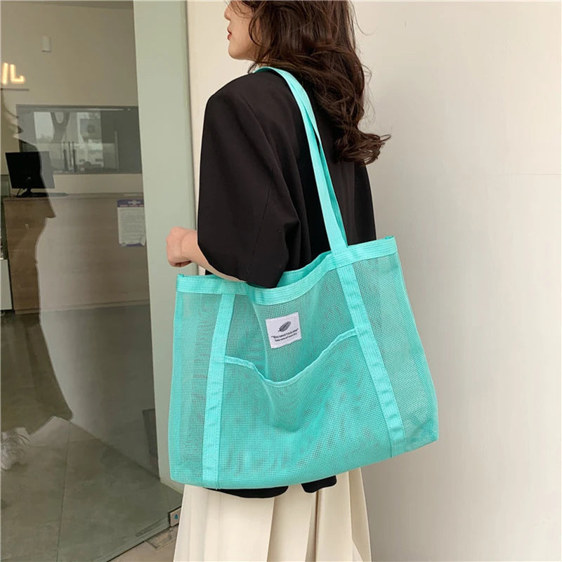 Transparent Mesh Shoulder Bag