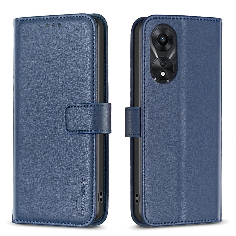 Luxury Magnetic Leather Wallet Cover – OPPO