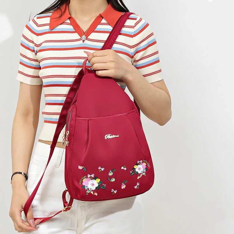Waterproof Oxford Embroidered Backpack