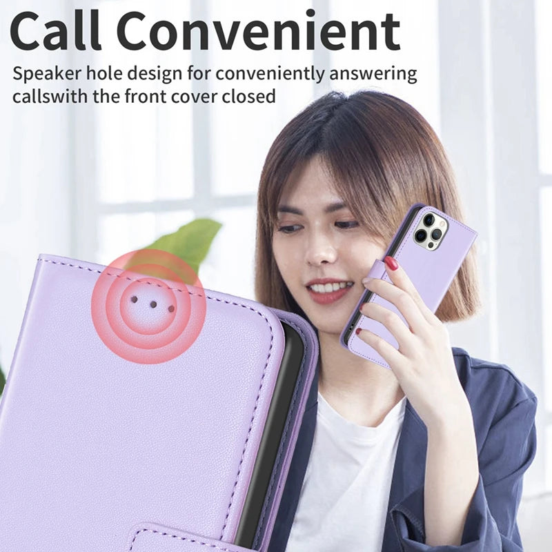 Luxury Magnetic Leather Wallet Cover – OPPO