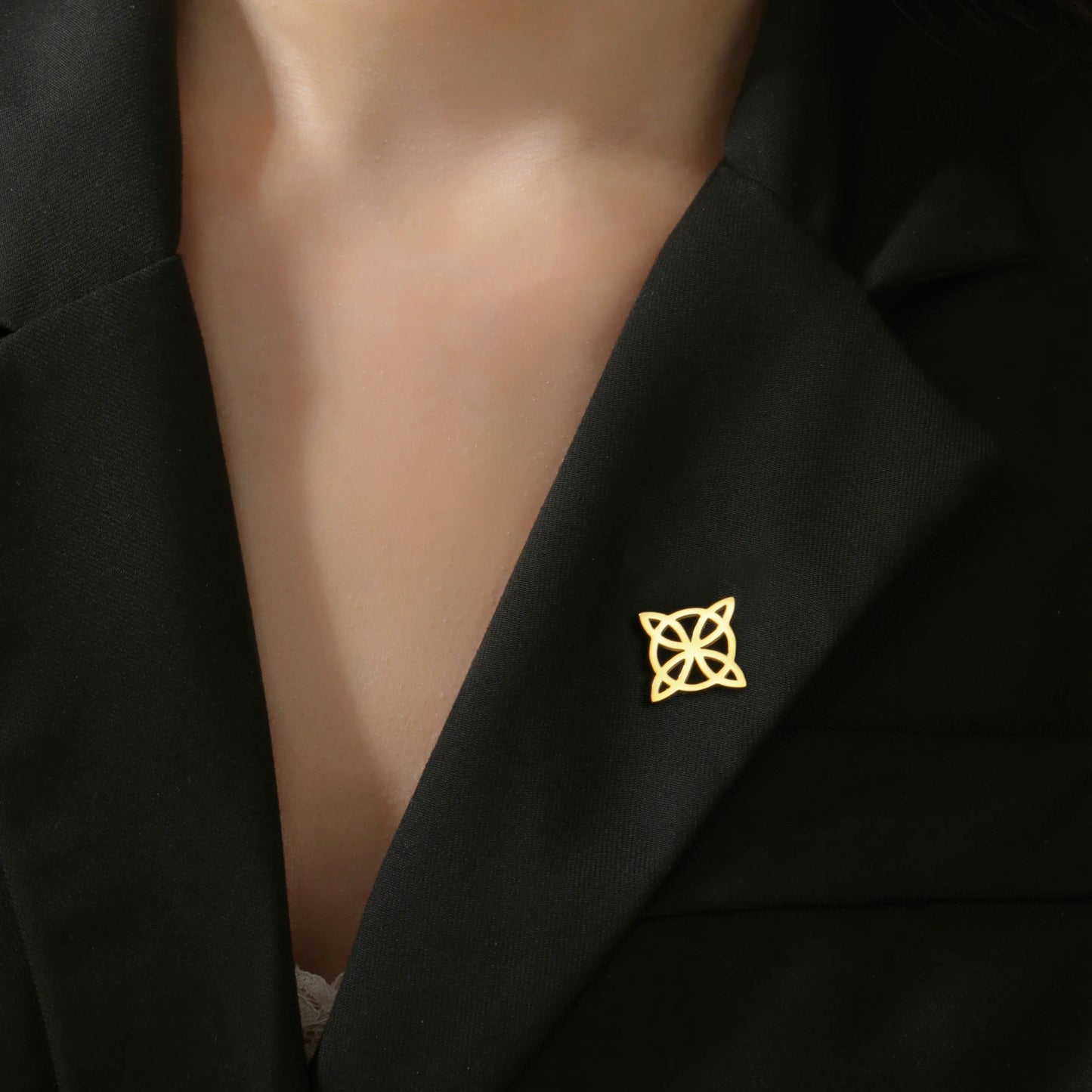 Lucktune Witch Knot Anklet, Silver Stainless Steel