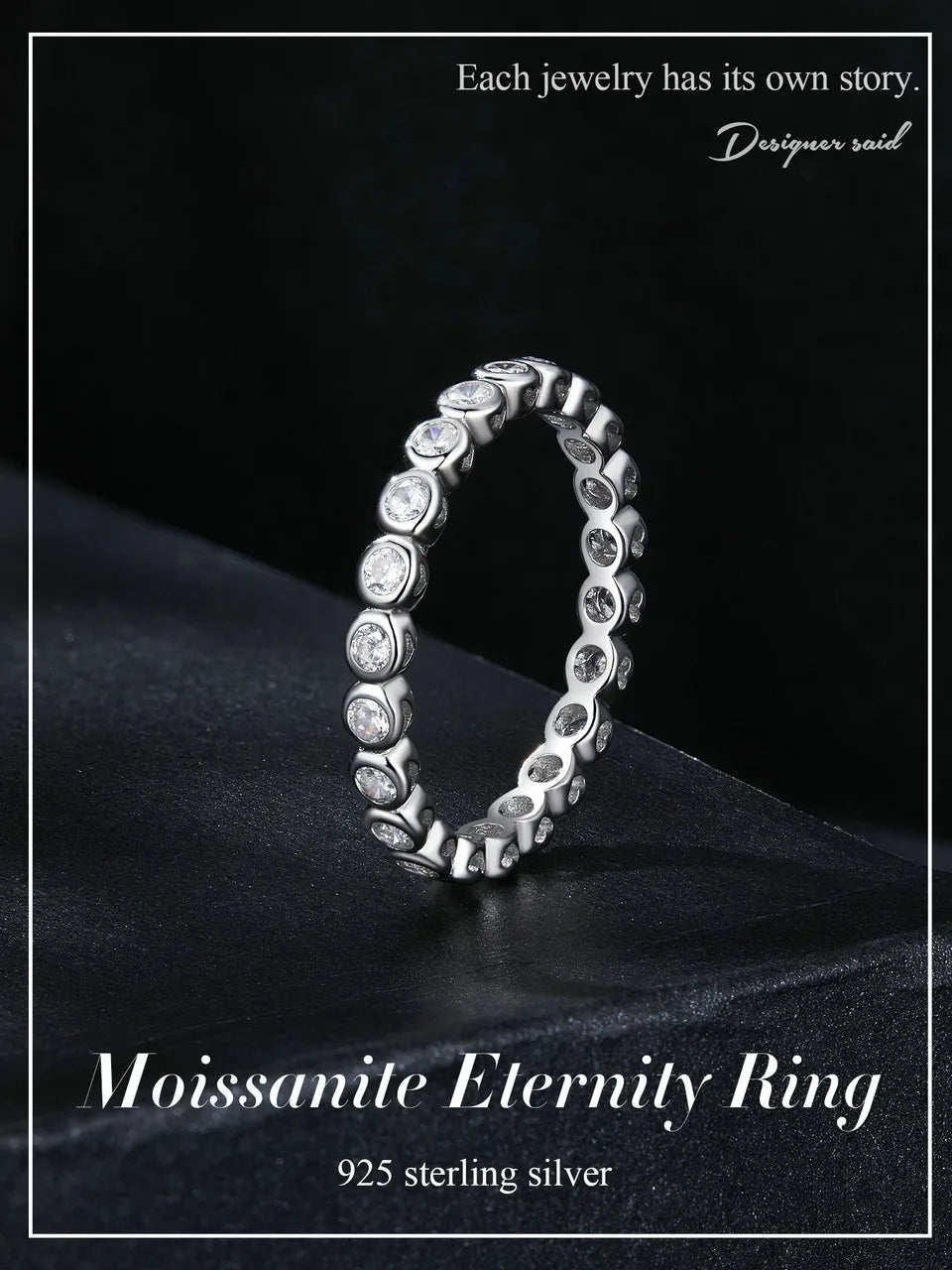 White Gold Plated Sterling Silver Ring