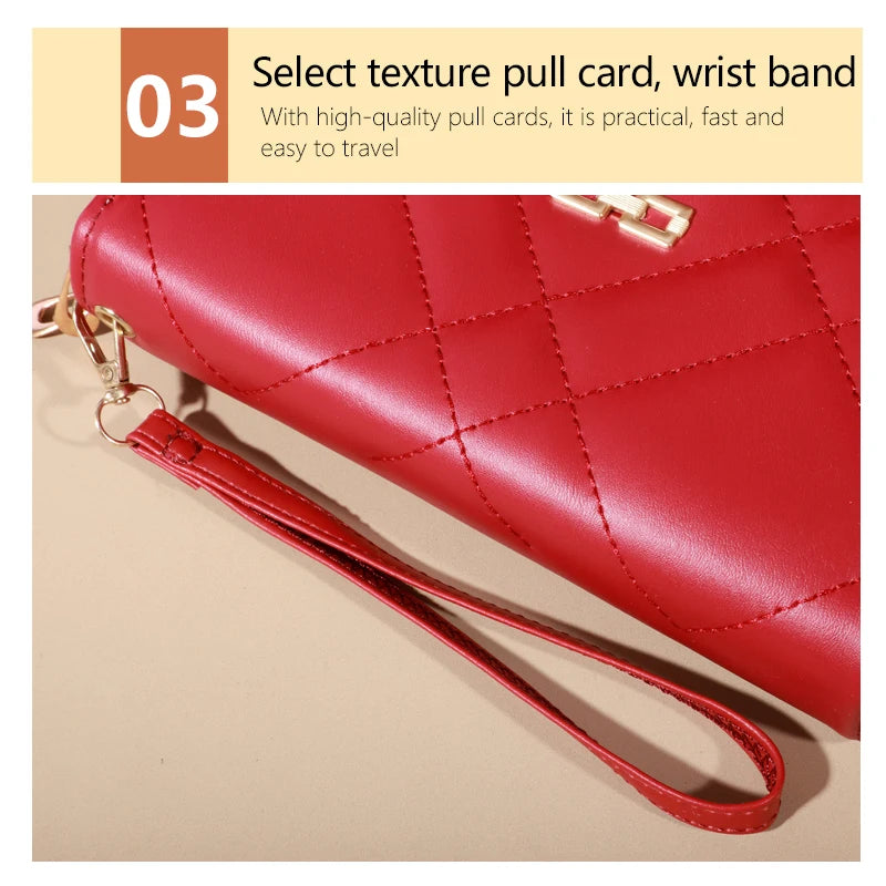 Versatile Zipper Clutch with Multiple Card Slots
